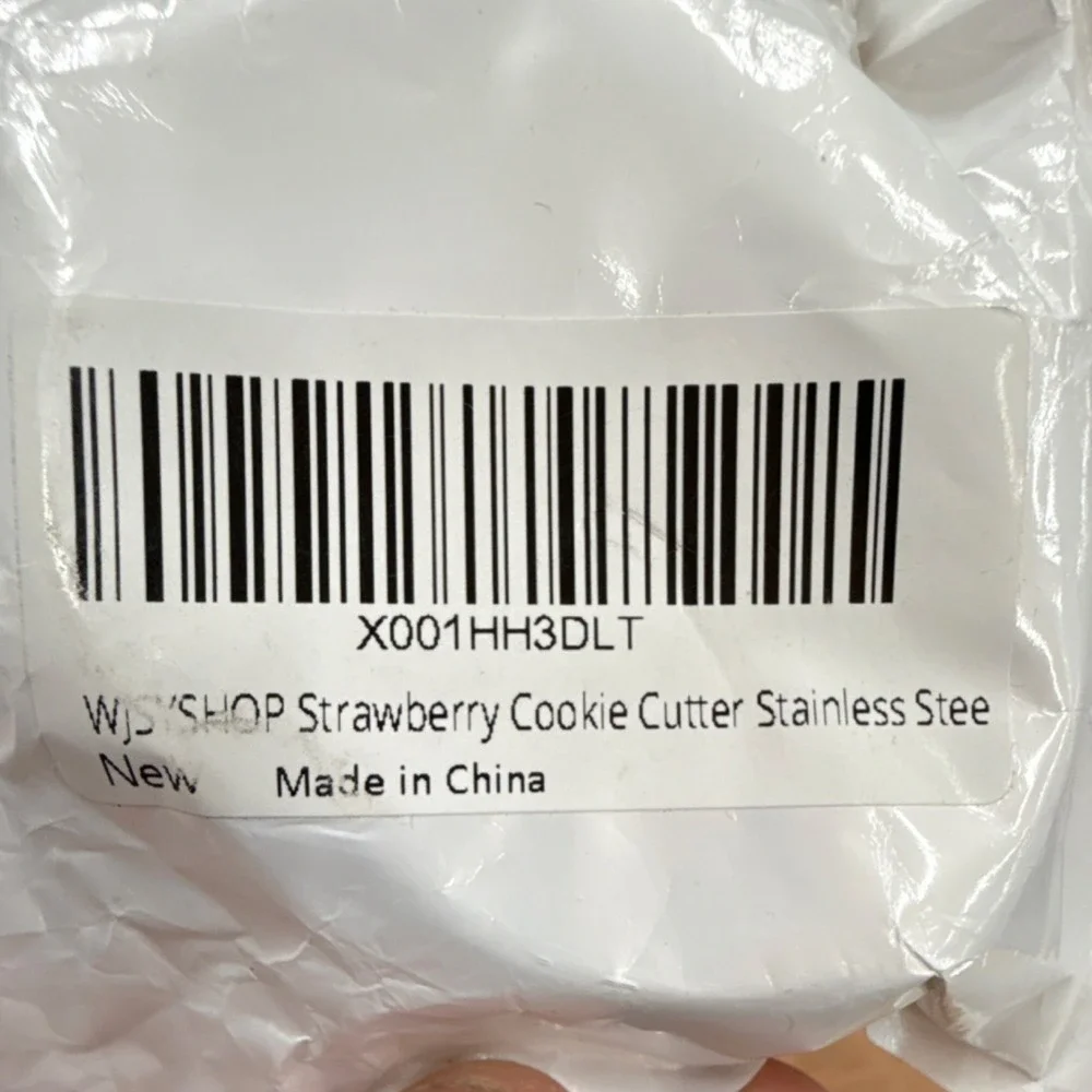WJYSHOP Strawberry Cookie Cutter Stainless Steel Silver‎ Shape X001HH3DLT